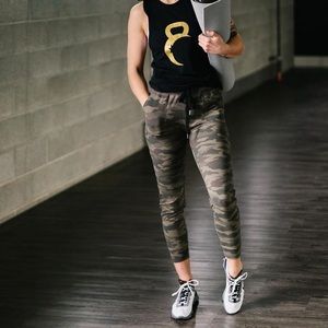 Zyia Green Camo Unwind Jogger